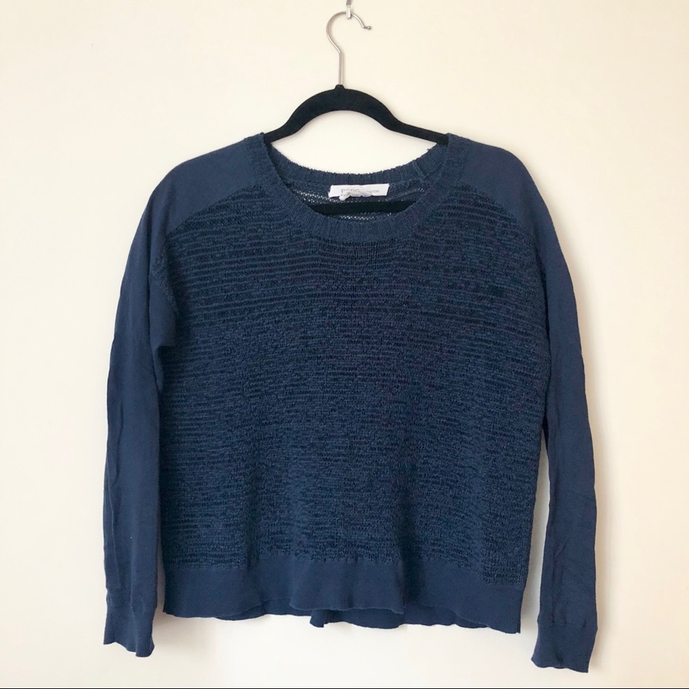 BCBGeneration Navy Knit Top